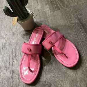 J.McLaughlin pink patent Thing sandals NWOB